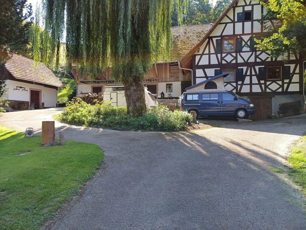 Das ist unser Stellplatz am der Weide