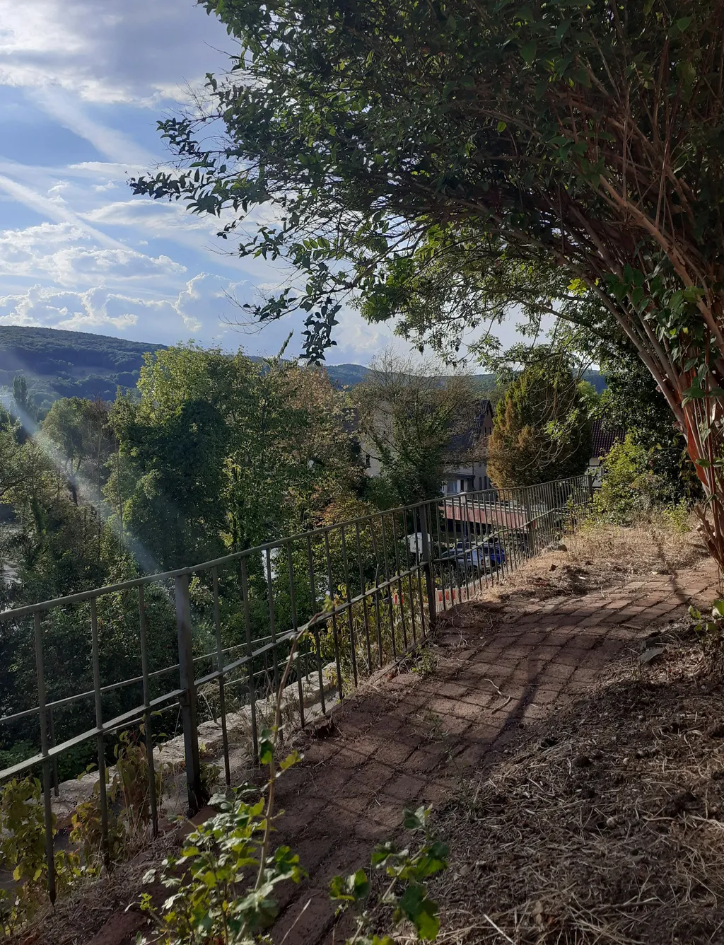 Zelten mit Stadtmauer u. Werrablick