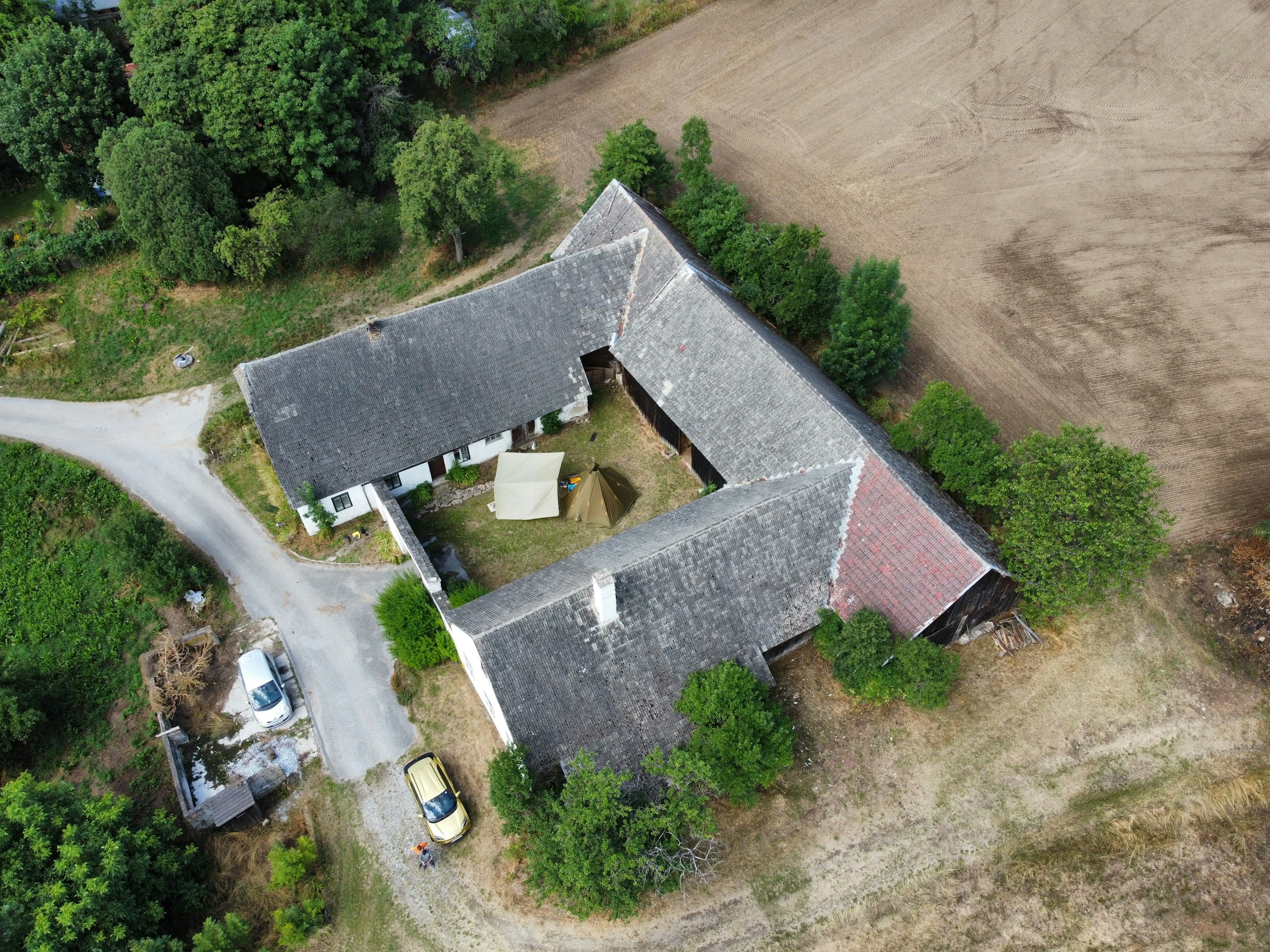 Zelten am Stausee Ottenstein. Ruhig