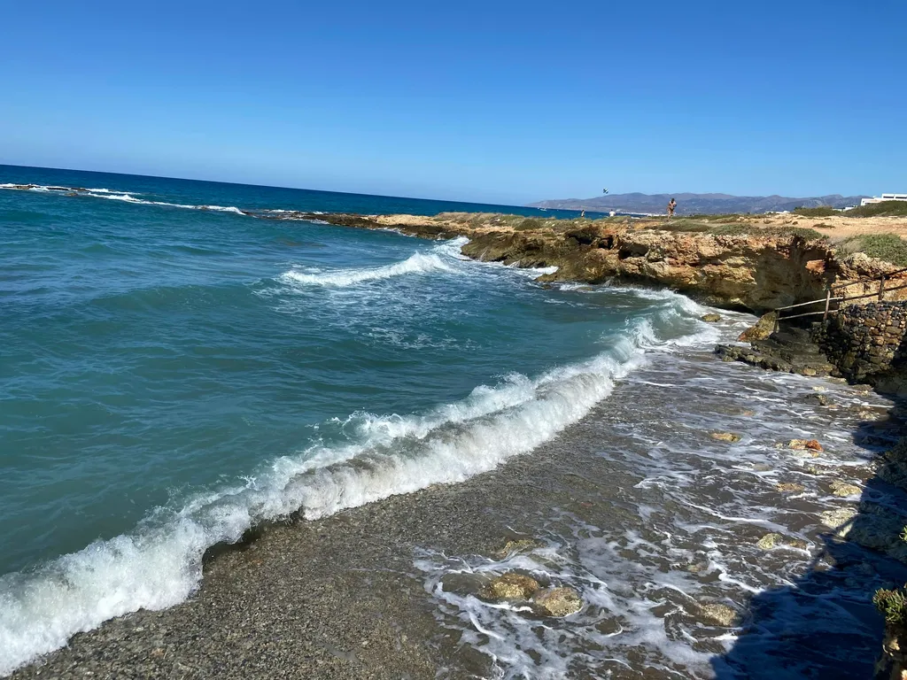 Südkreta, Olivenhain mit Meerblick