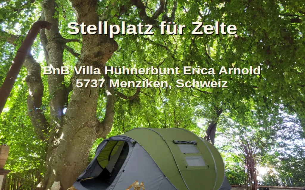 mittleres Familien-Zelt 4-6 Pers. Villa Hühnerbunt