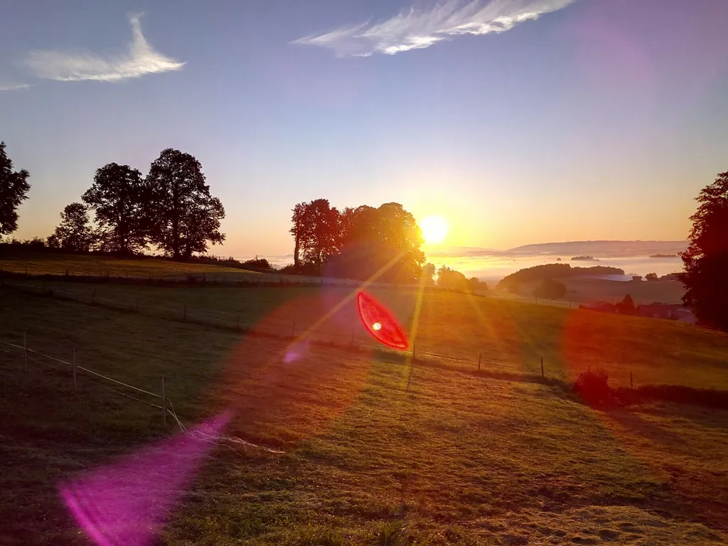 Alpenblick auf 870 m auf dem Auerberg