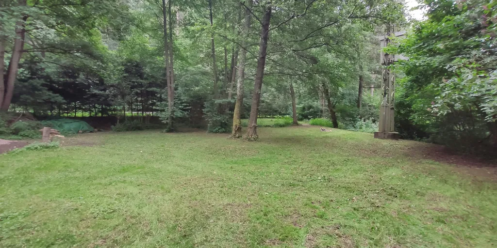 Idyllische Wiese am Bach