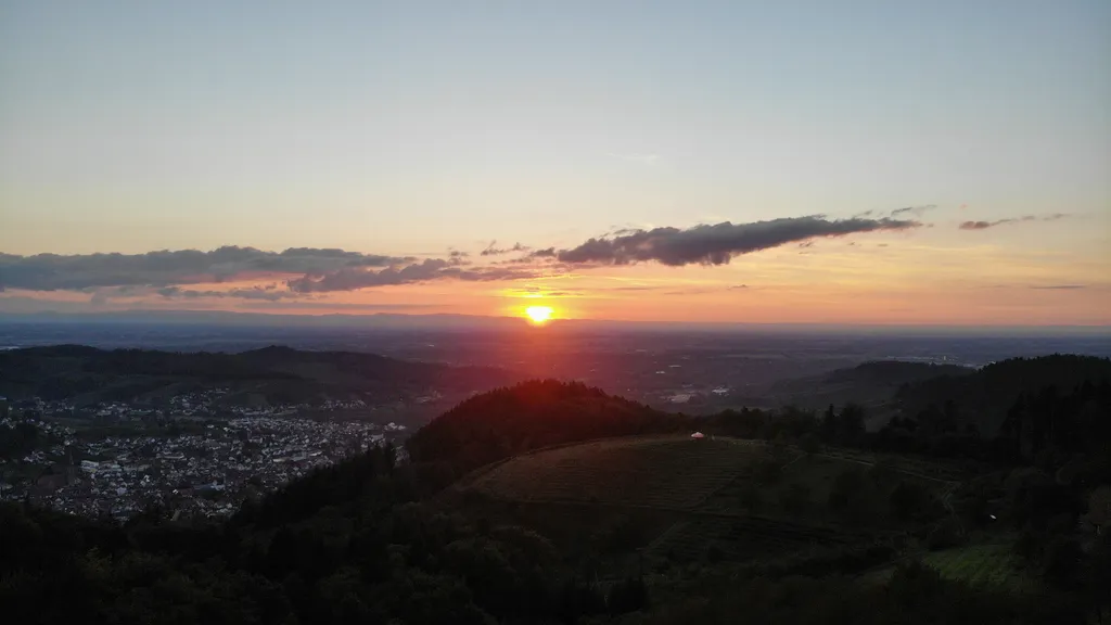 Stellplatz mit Ausblick in die Rheinebene