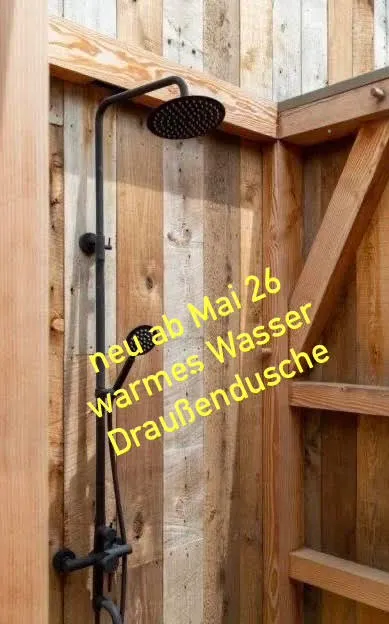 Draußendusche:
Freiheit spüren. Warmes Wasser genießen. 

Wellness-Gefühl direkt unter freien Himmel