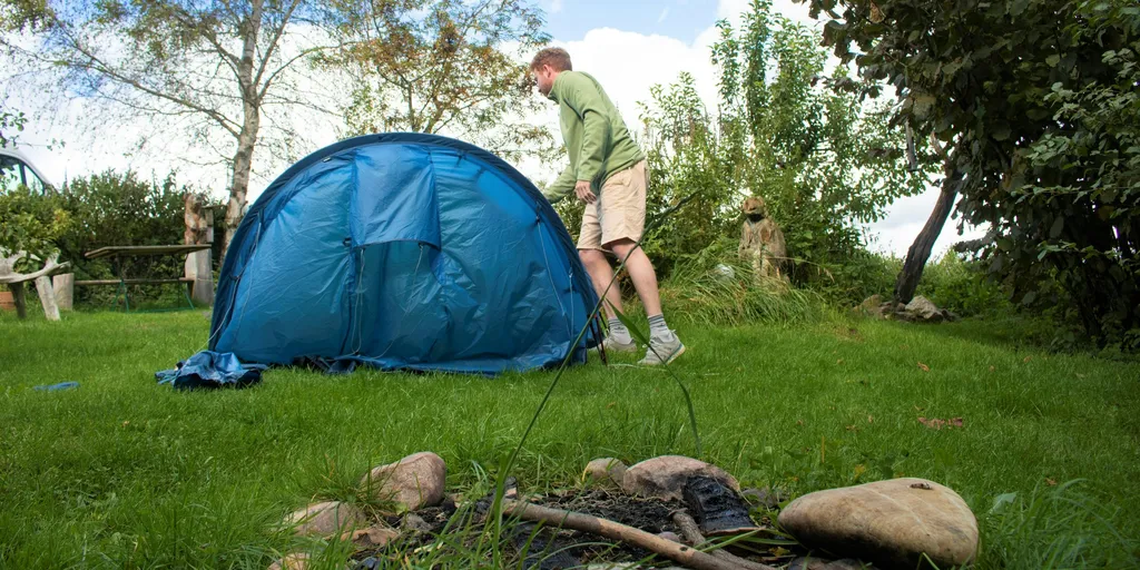 Zelten im Garten bei Hinterzarten