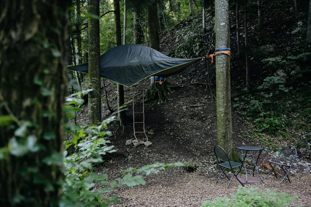 Baumzelt mit privater Feuerstelle