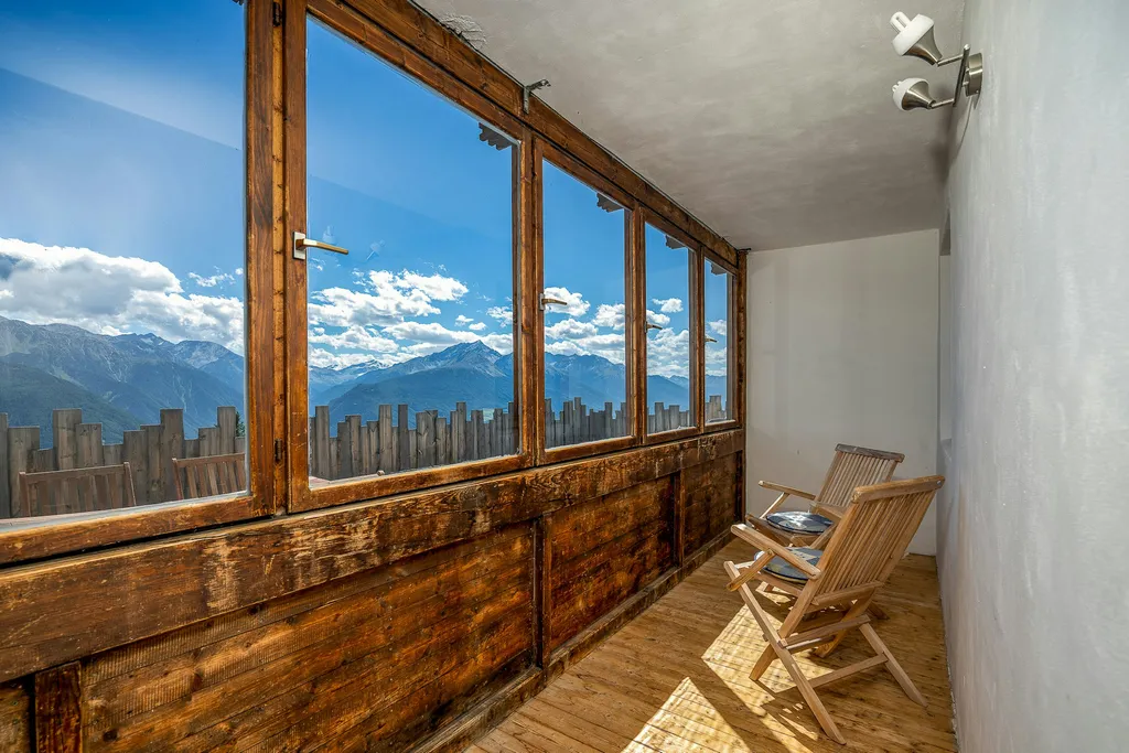 Verglaster Balkon direkt vor der Wohnung