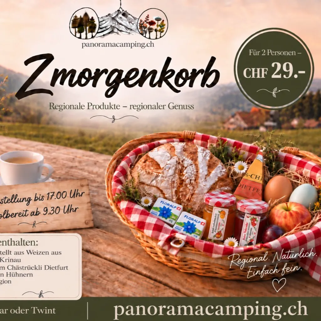Regionaler Frühstückskorb für 2 Erw.