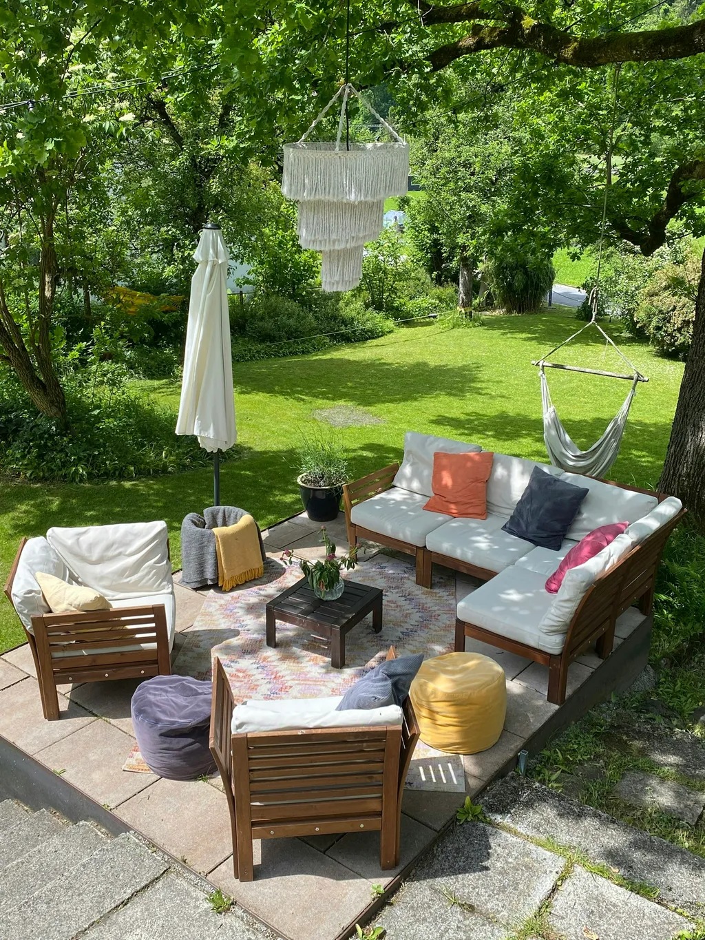 Camping im Garten beim Diesbachfall