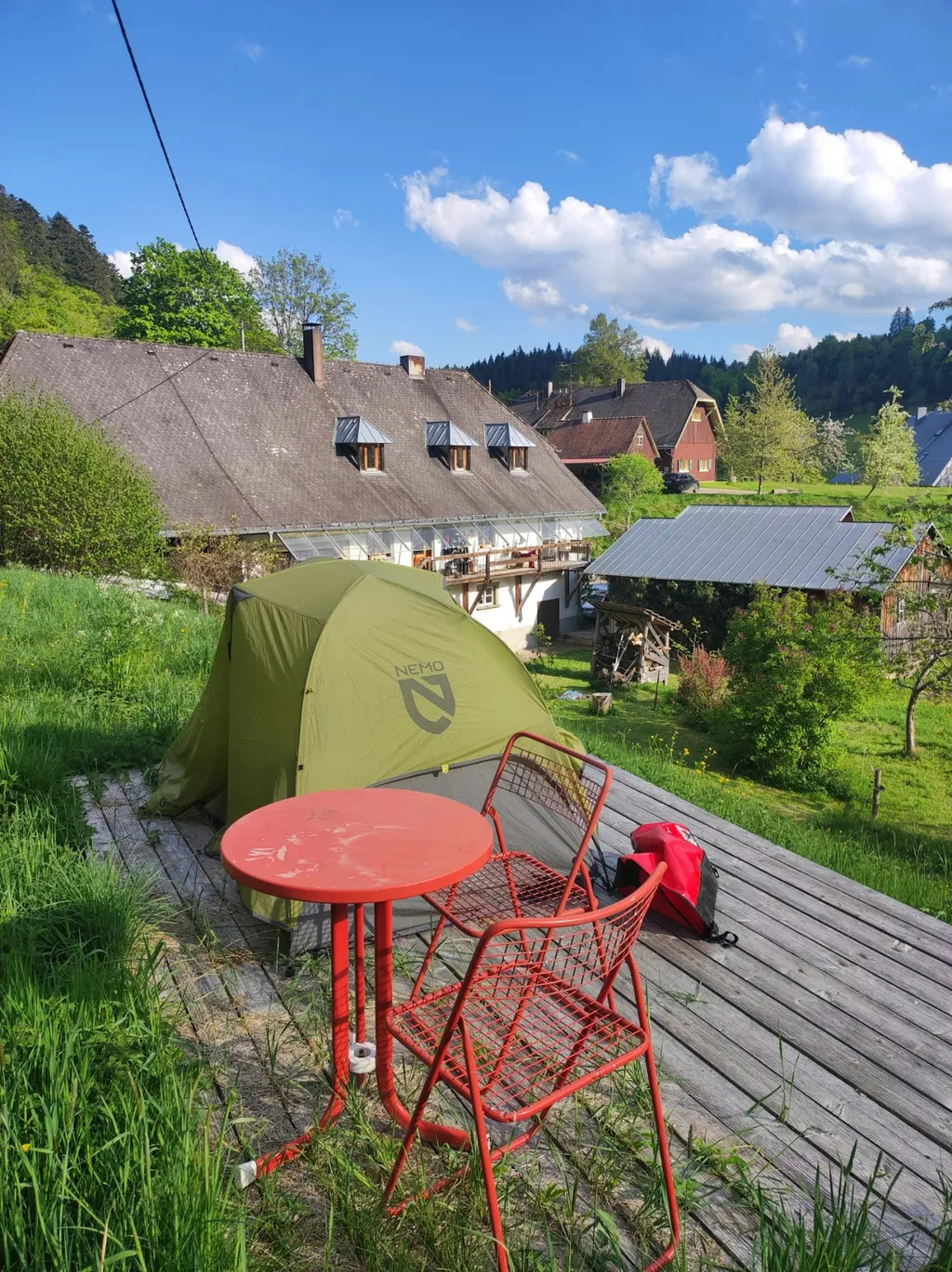 Camp für Wanderer*innen und Radler*innen