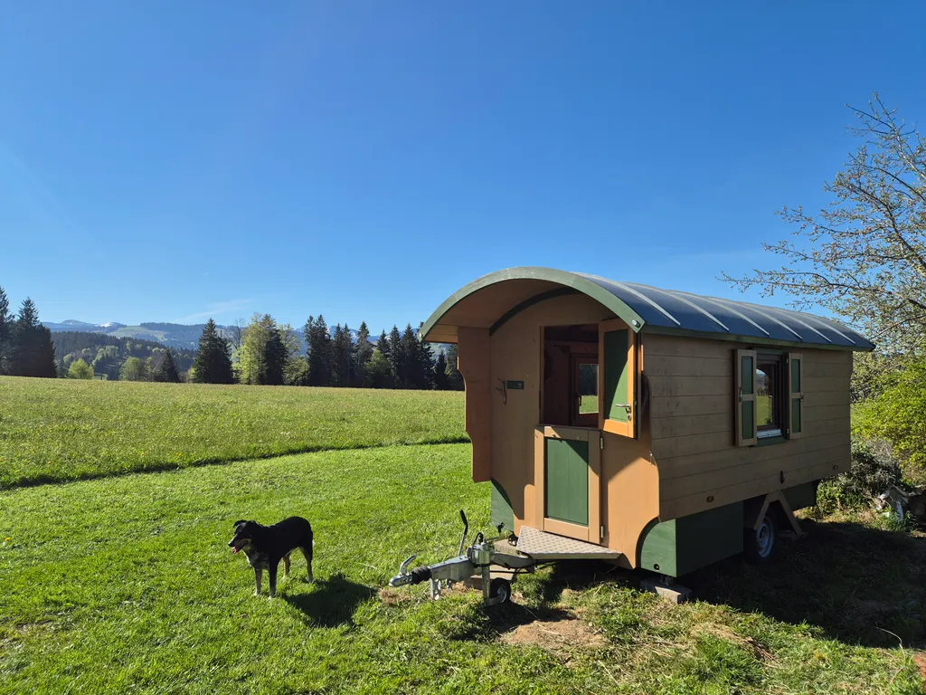 Schäferwagen mit Aussicht.