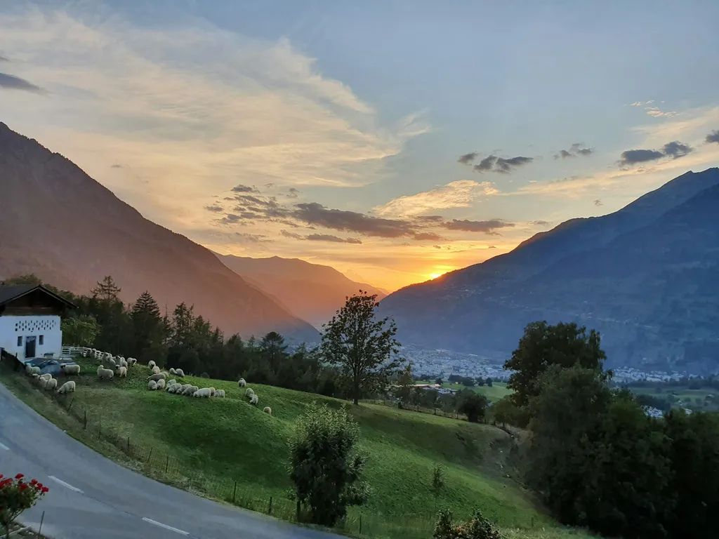 Martin's Terrasse über dem Rhonetal