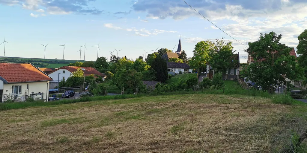 Wiese mit Blick auf den Odenwald