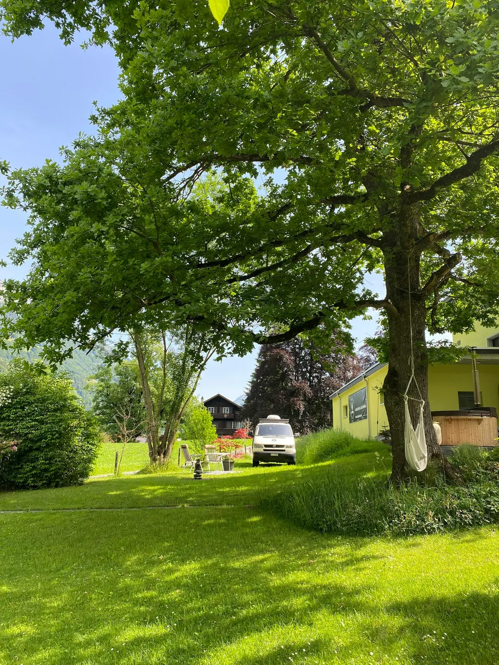 Camping im Garten beim Diesbachfall