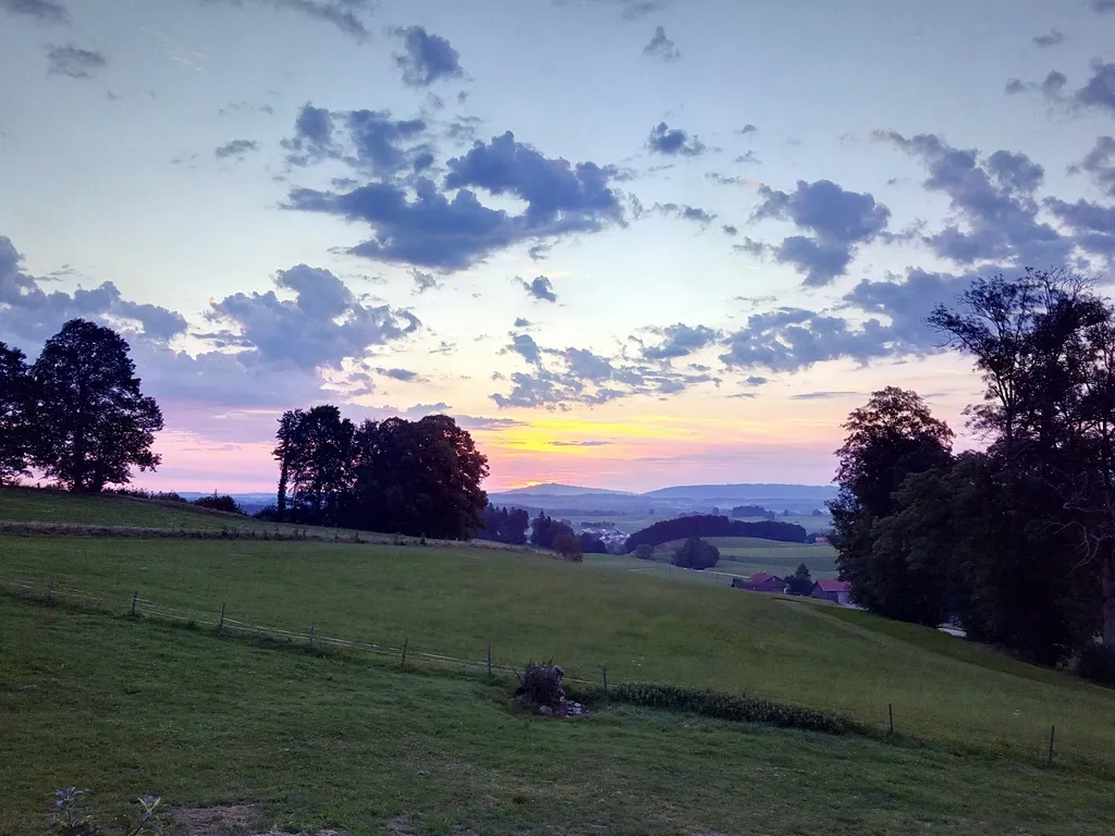 Alpenblick auf 870 m auf dem Auerberg