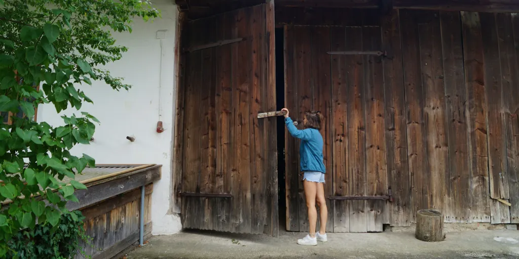 Einfache Scheune beim Chiemsee