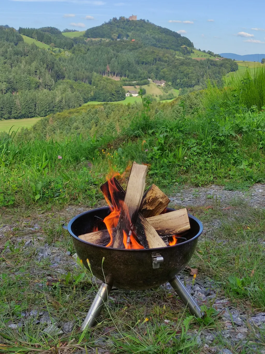 Lagerfeuer am Stellplatz