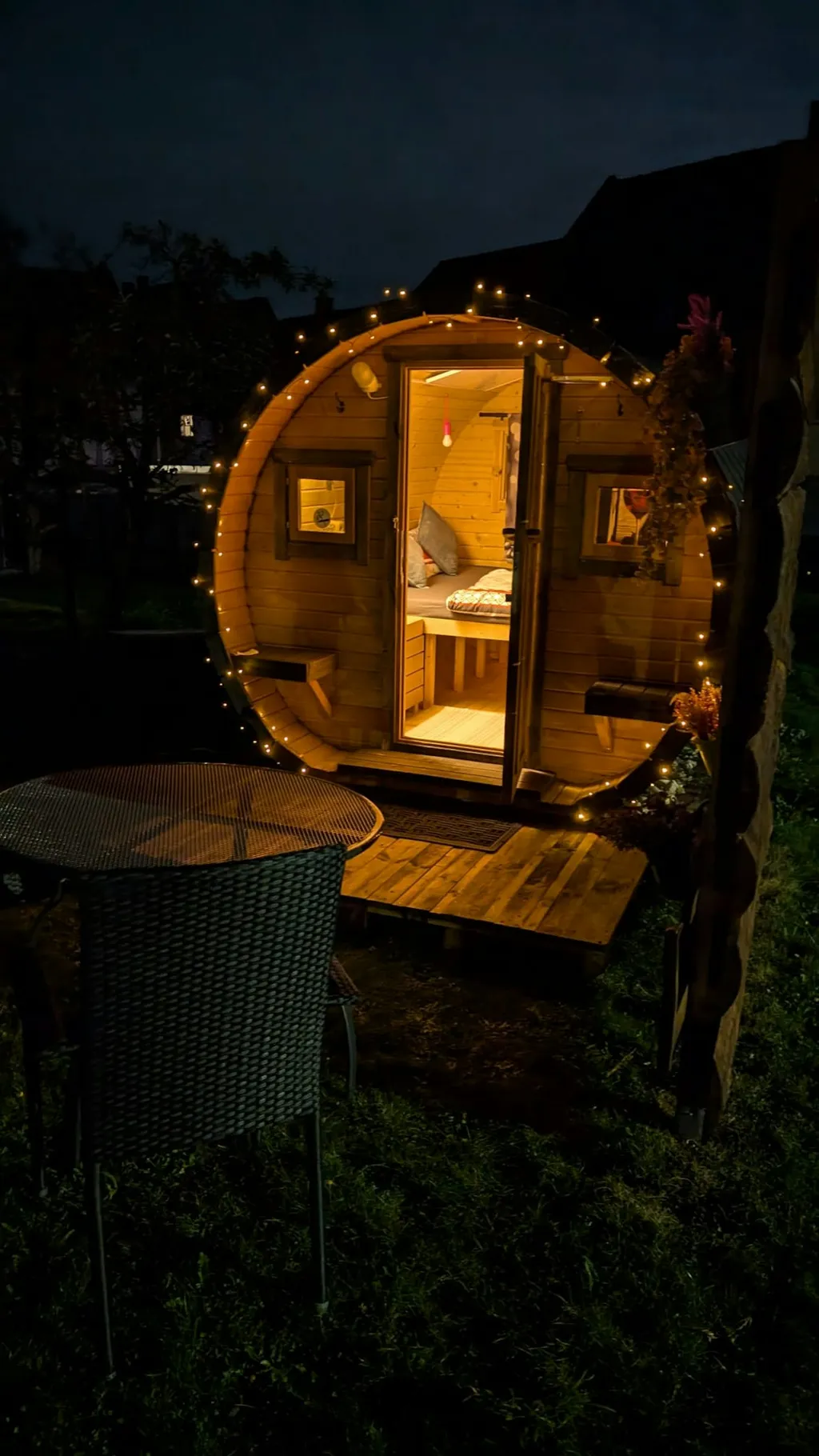 Eine Übernachtung im Kuschelfass