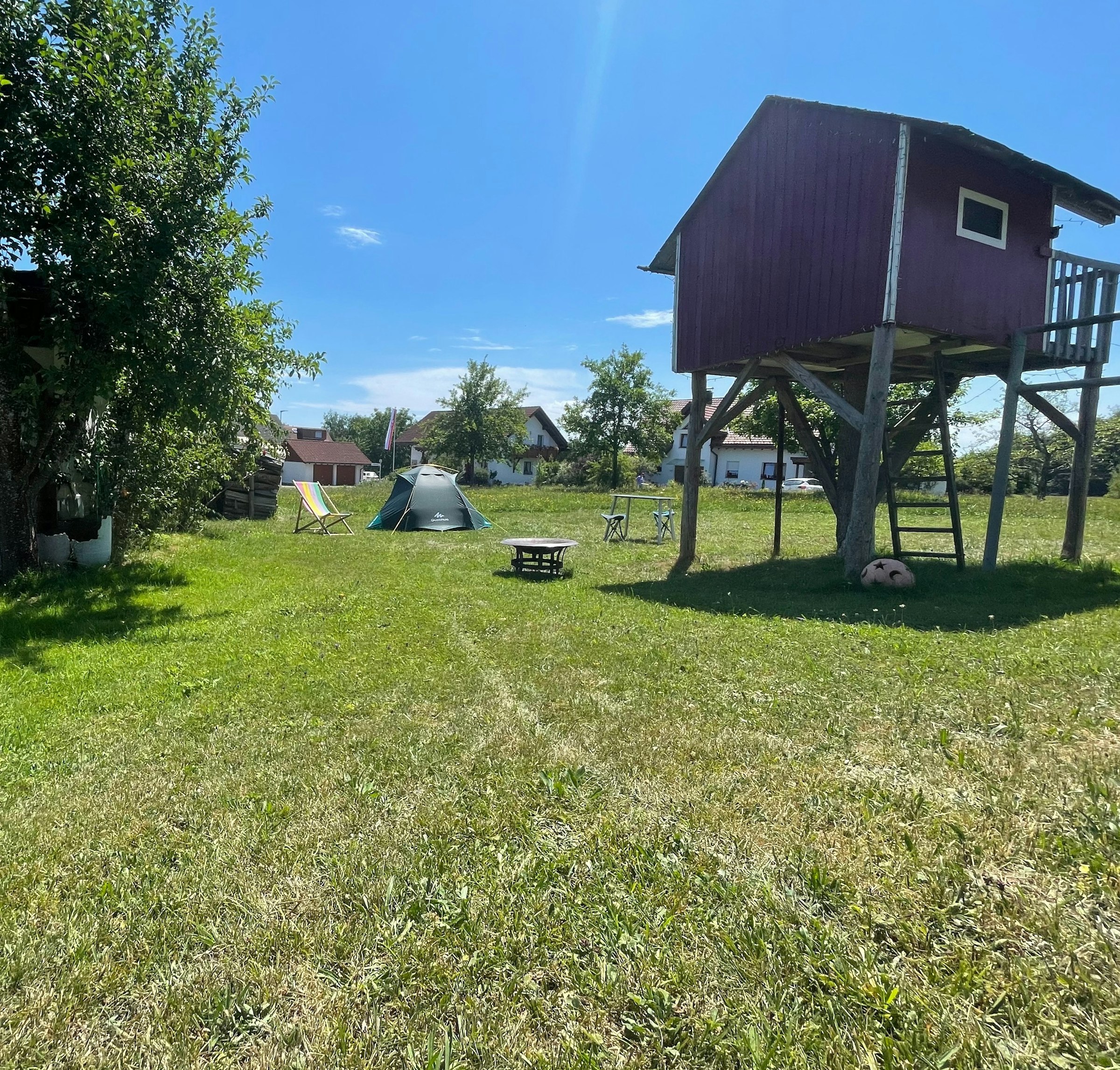 Auszeit im Rosendorf mit dem Zelt