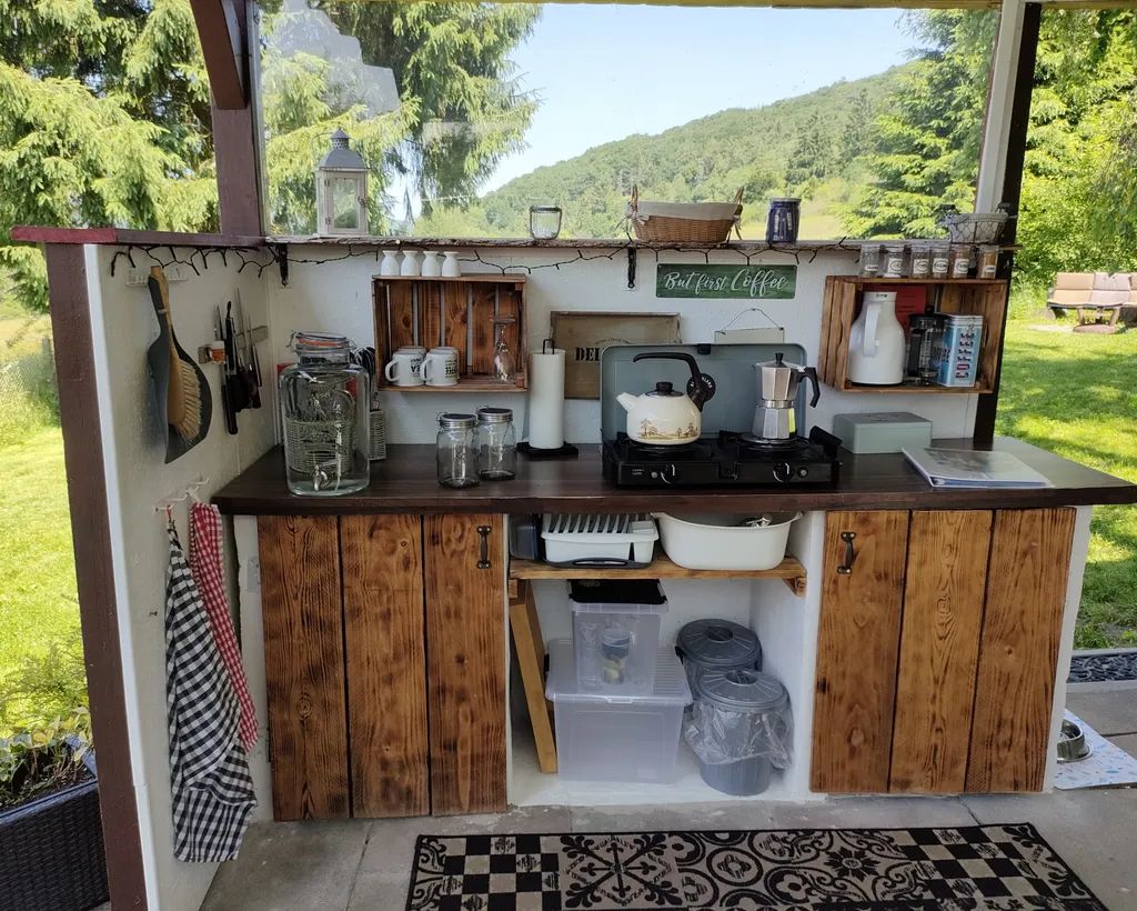 Außenküche in der Veranda