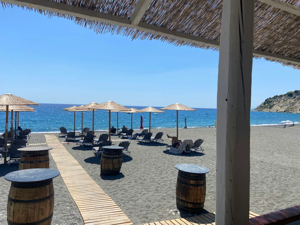 Südkreta, Olivenhain mit Meerblick