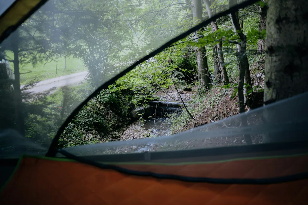 Baumzelt mit privater Feuerstelle