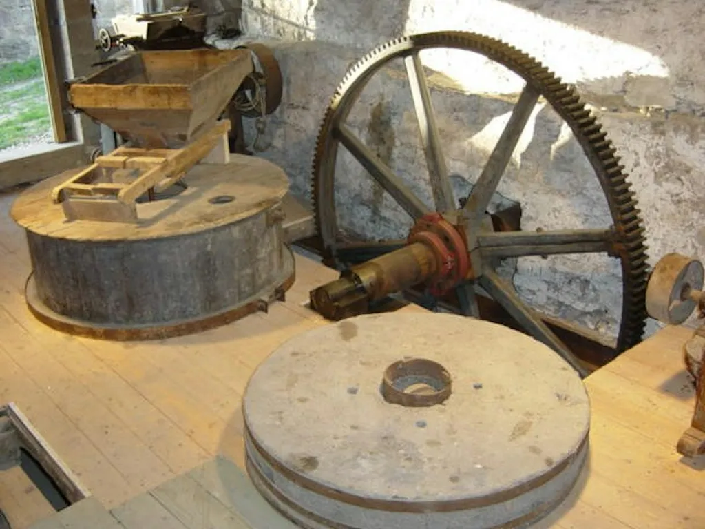 Die alte Mahltechnik in der Mühle