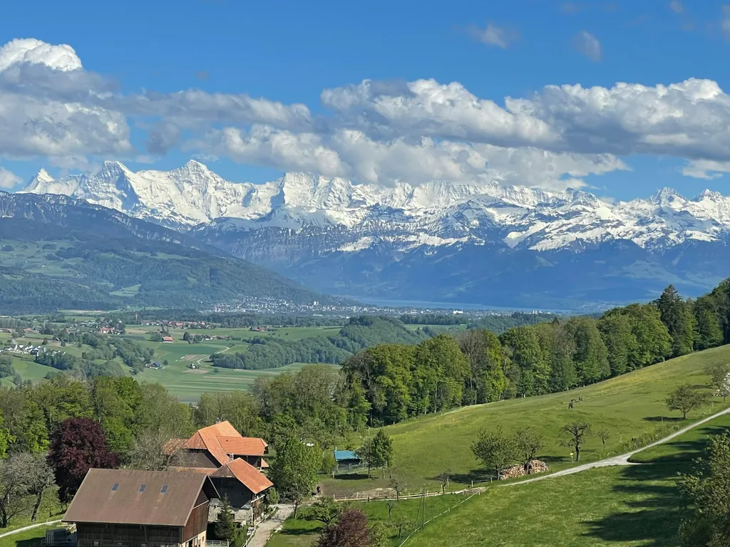Eiger, Mönch und Jungfrau - Blick