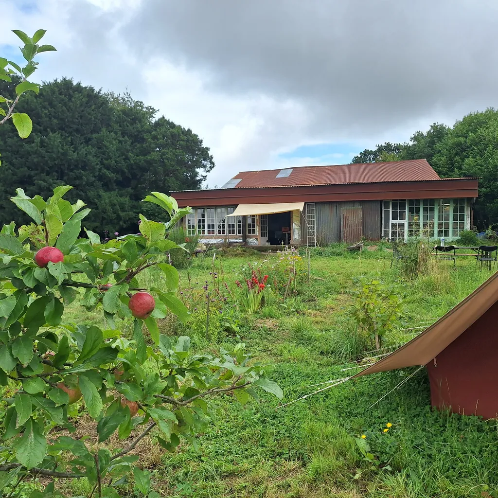 Rural micro farm with veggies for visitors