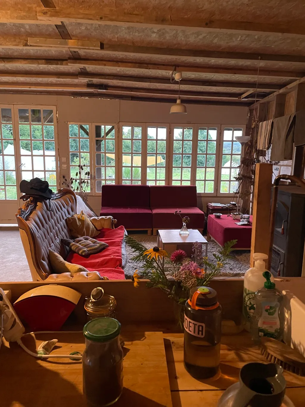 Rural micro farm with veggies for visitors