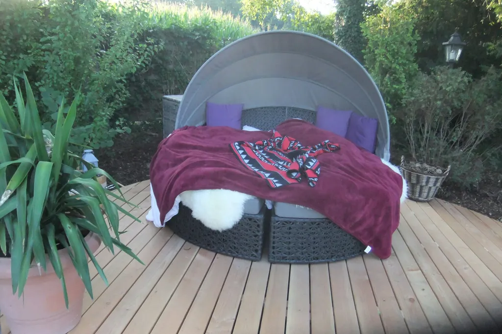 Sternenhimmel Bett am Lagerfeuer Villa Hühnerbunt