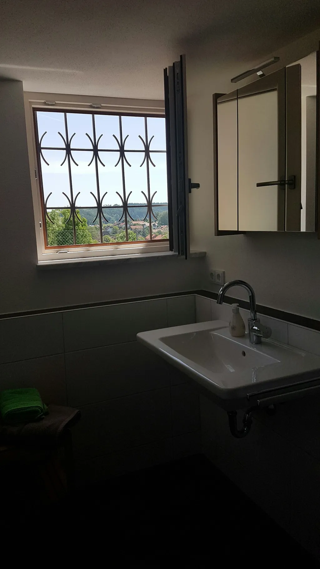 Ausblick aus dem Badezimmer-Fenster