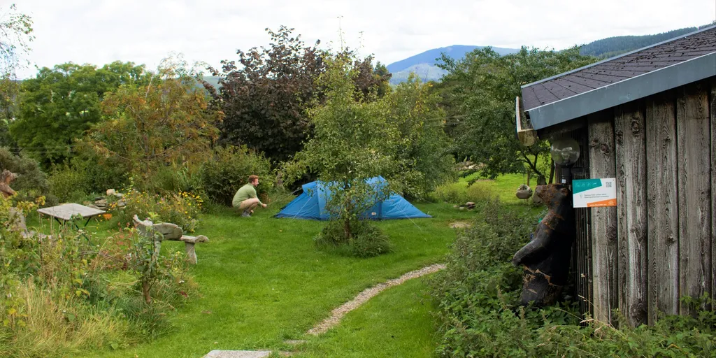Zelten im Garten bei Hinterzarten