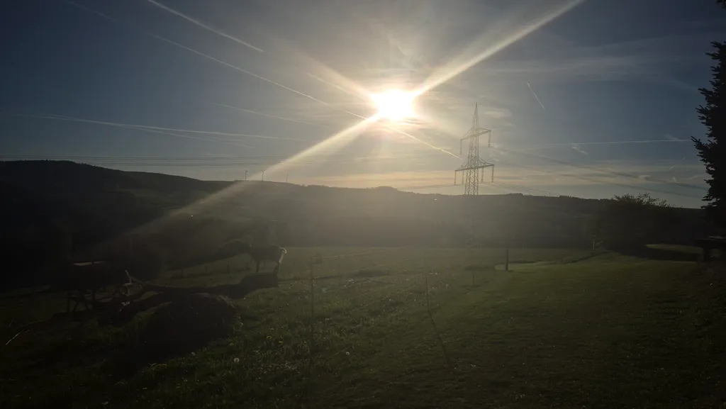 Abendliche Aussicht vom Platz