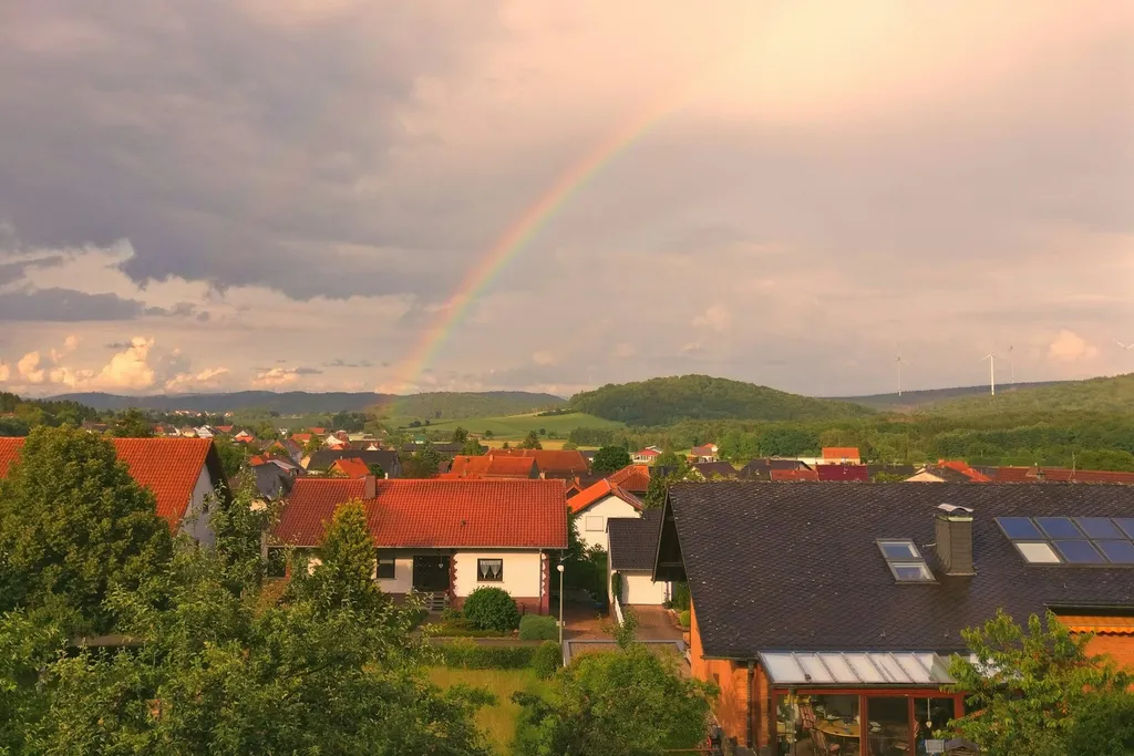 Blumenwiese mit Fernsicht im Naheland