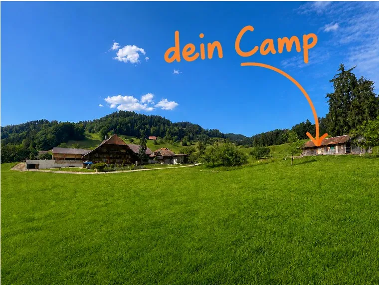 ca. 40 Meter vom Hofareal entfernt - Dein Camp