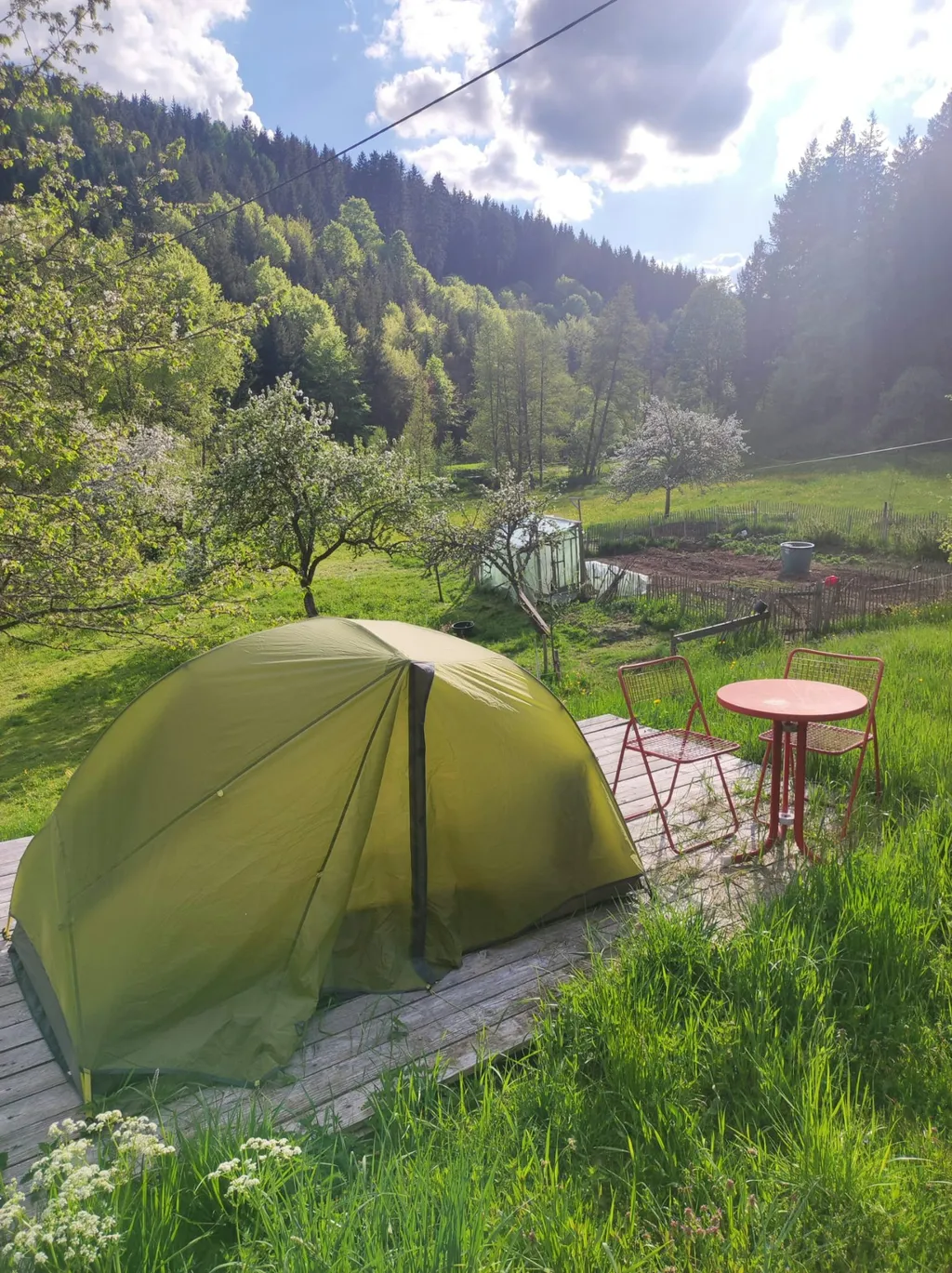 Camp für Wanderer*innen und Radler*innen