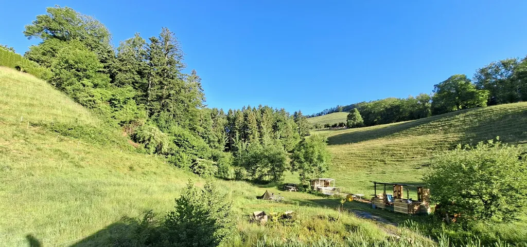 Ein grünes Zelt
