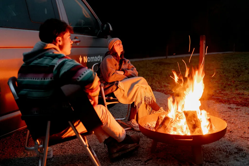 Feuerschale und Brennholz vorhanden gegen eine kleine Entschädigung