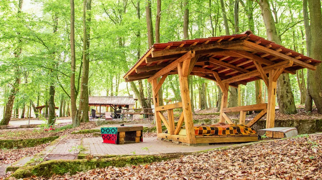 Wald-Shelter im BuchengrĂŒn