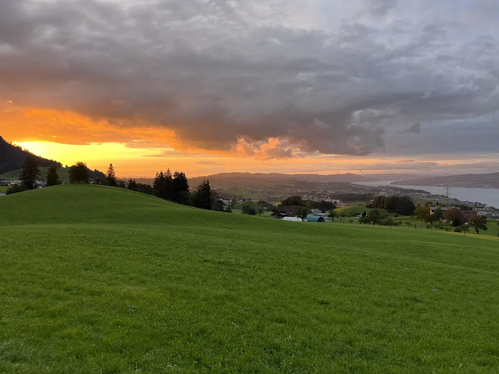 100m Entfernung vom Stellplatz mit Sicht Richtung Zürich
