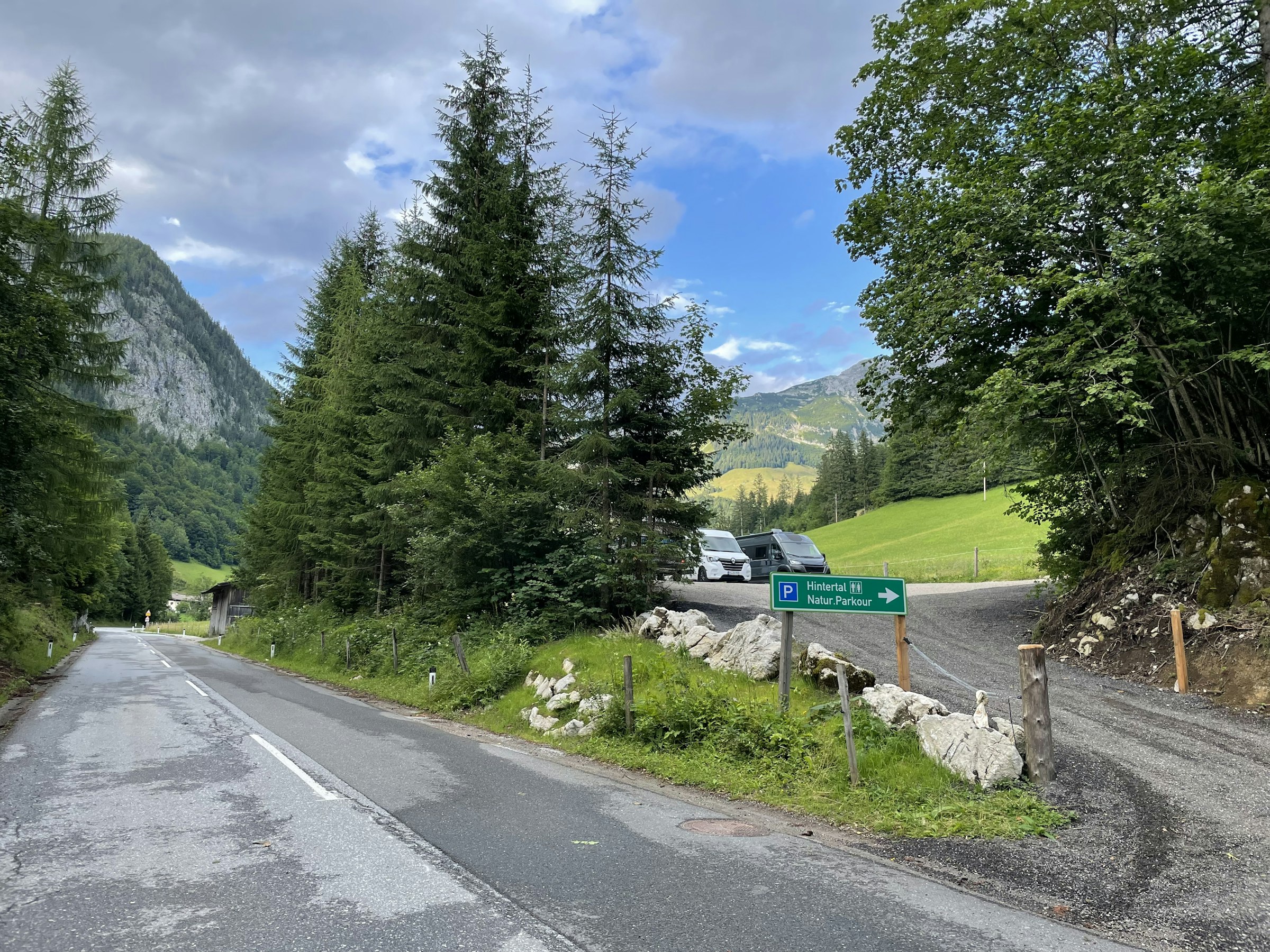 Hier rechts hoch fahren