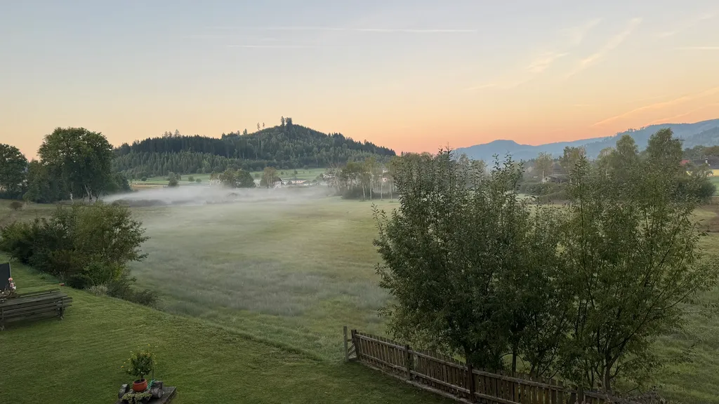 Morgenstimmung im Herbst 2025 von unserem Stellplatz aus