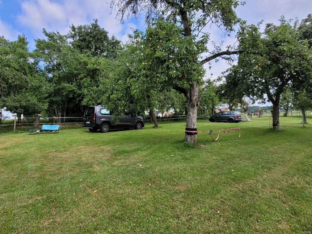 Idyllisches Plätzchen im Obstgarten