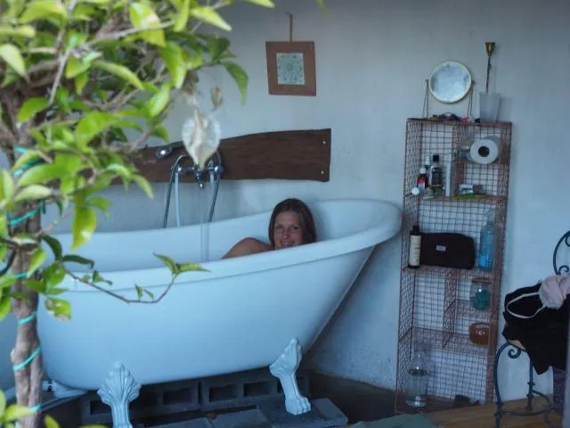 bathroom for your shower - Outdoor shower in the making