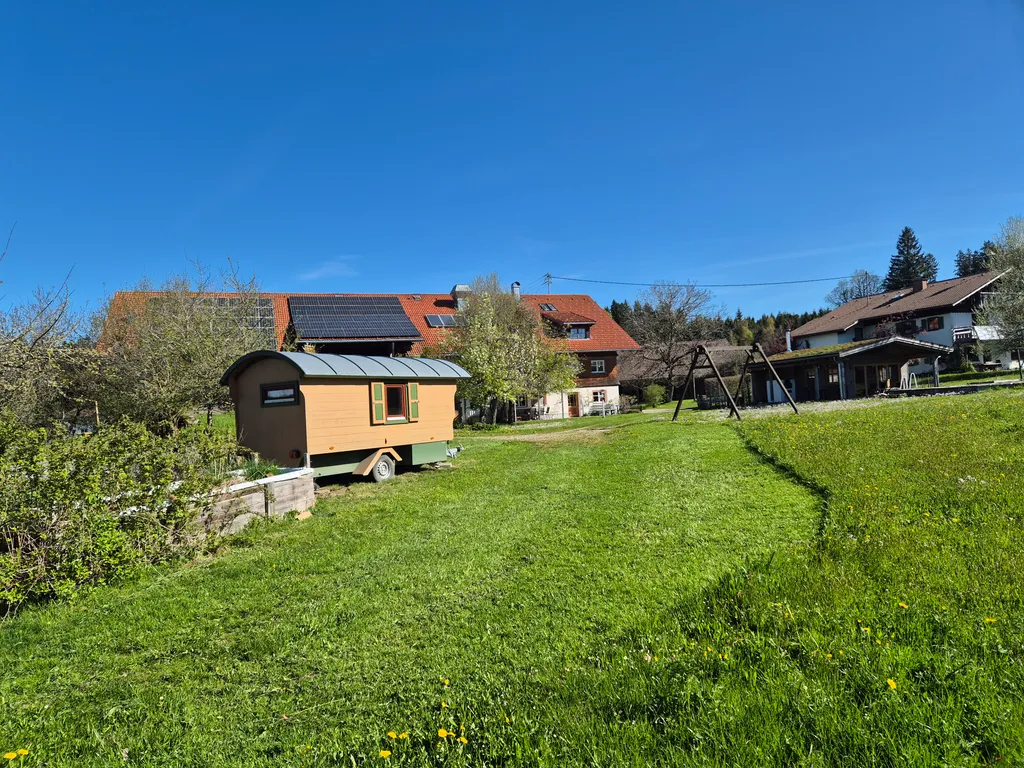 Lage des Schäferwagens im Hofbereich.