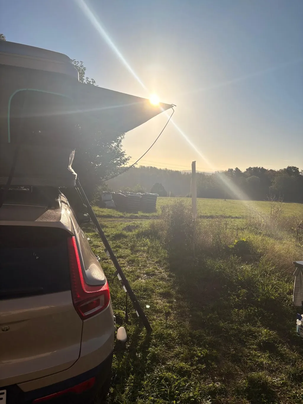 Stellplatz mit Aussicht an der fränkischen Linie