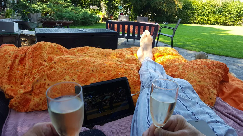 Sternenhimmel Bett am Lagerfeuer Villa Hühnerbunt